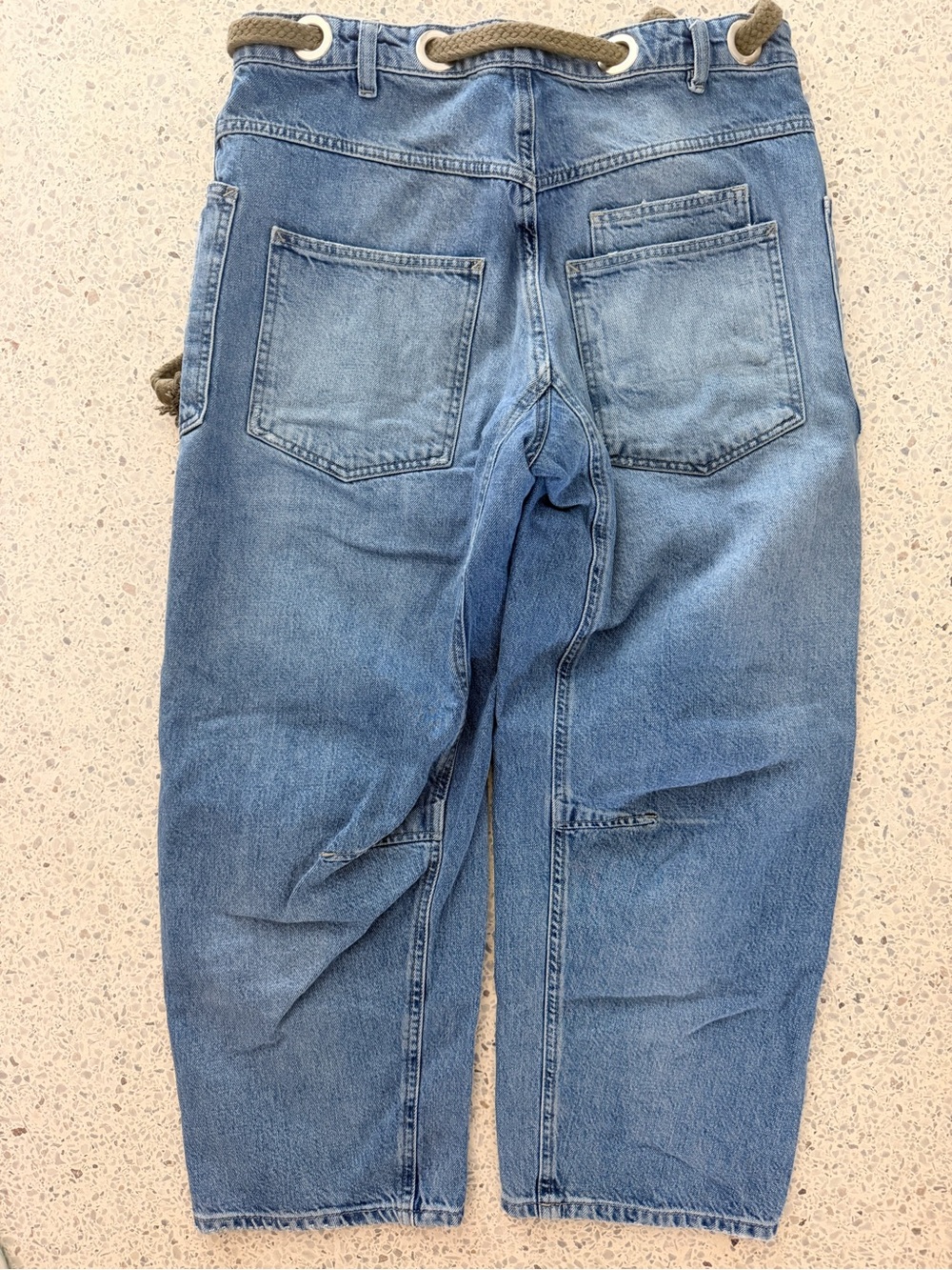 Free People Women's Moxie Low Slung Pull-On Barrel Jeans-Size 26 - Picture 3 of 3
